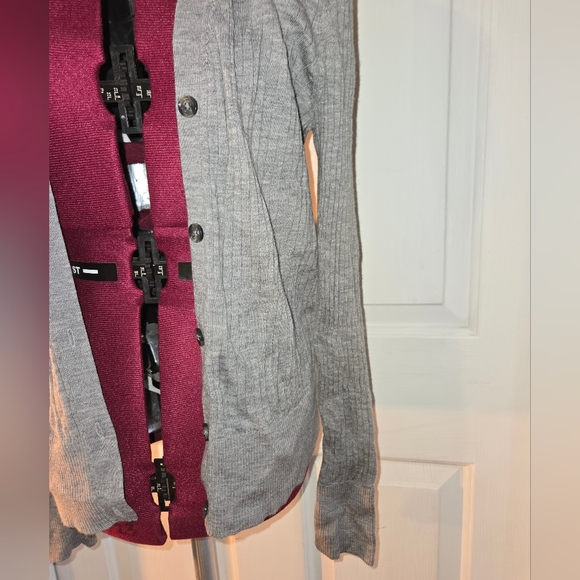 Banana Republic Gray Small Merino Wool Ribbed Cardigan - Picture 3 of 9